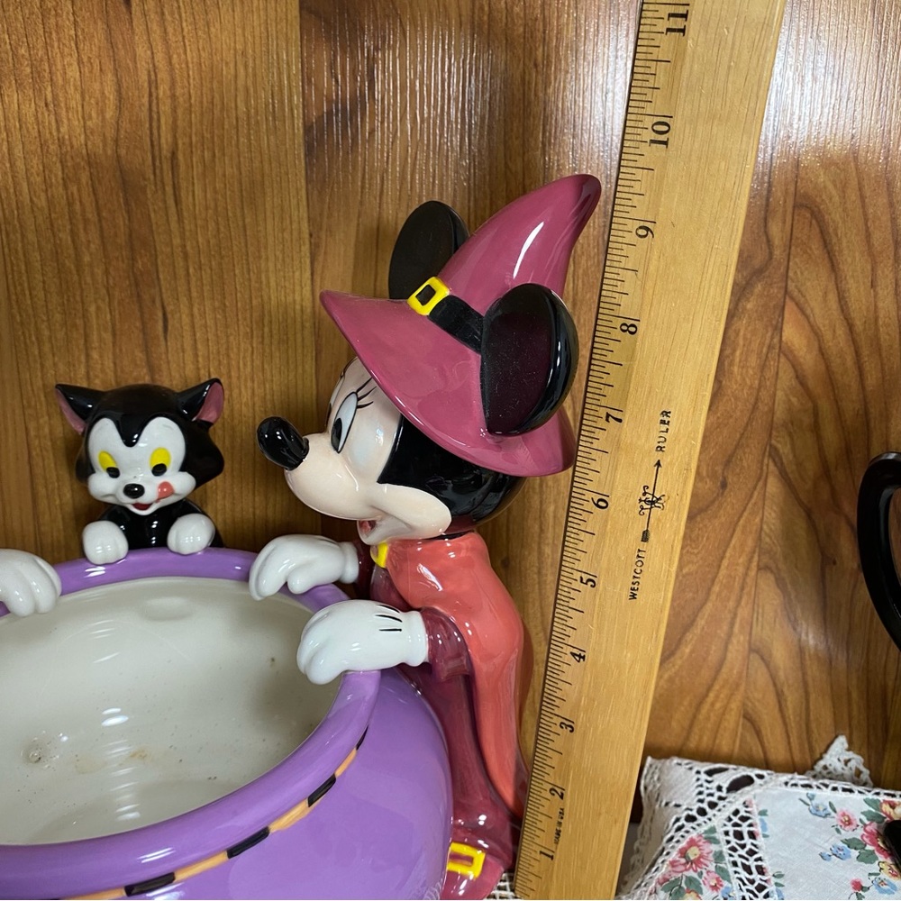 Disney Mickey & Minnie Mouse Halloween Candy Bowl – Ceramic Collectible Decor - Picture 5 of 11